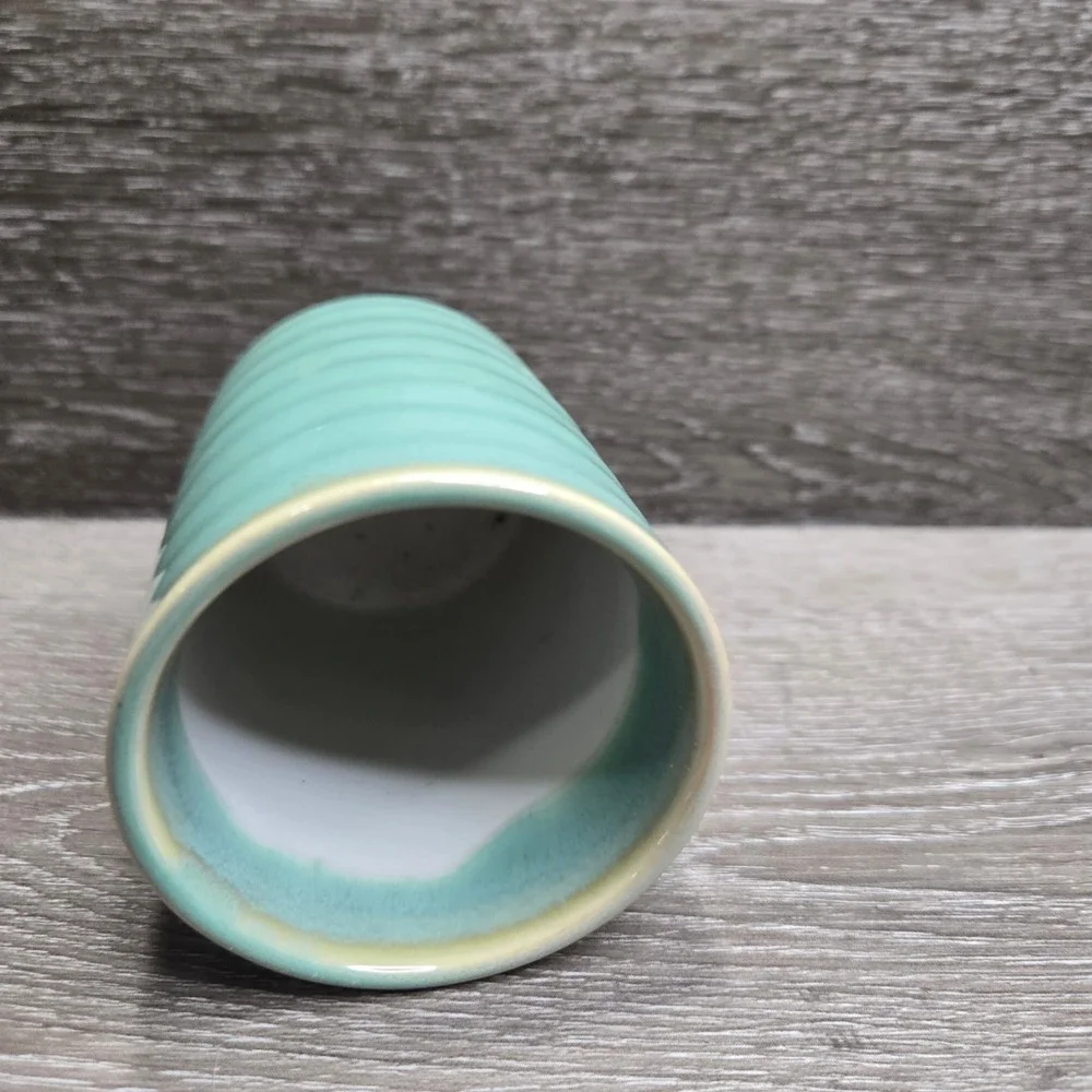 Green Glaze Ceramic Tea Cup 3.5